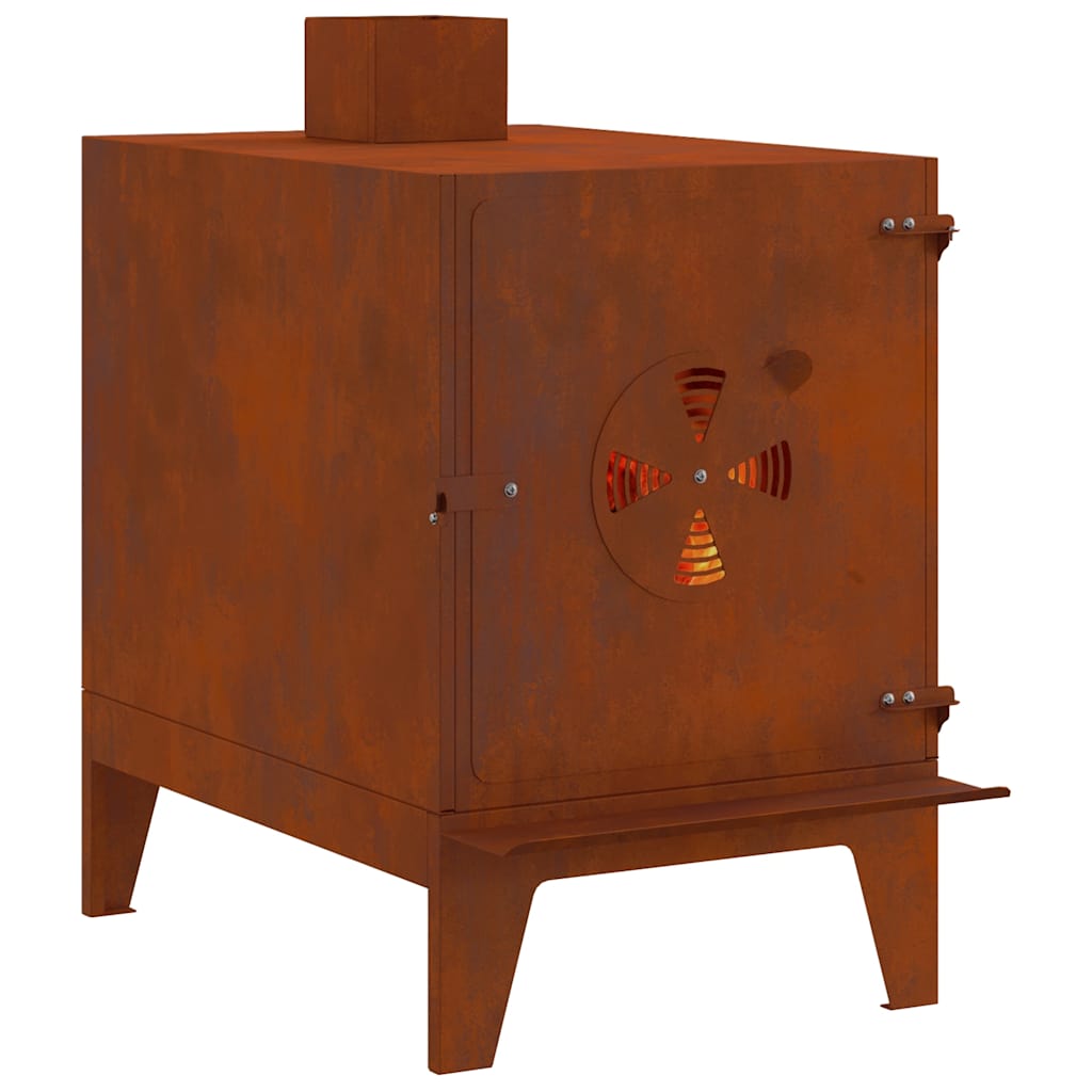 Štednjak za kampiranje 35x50x60 cm Corten čelik