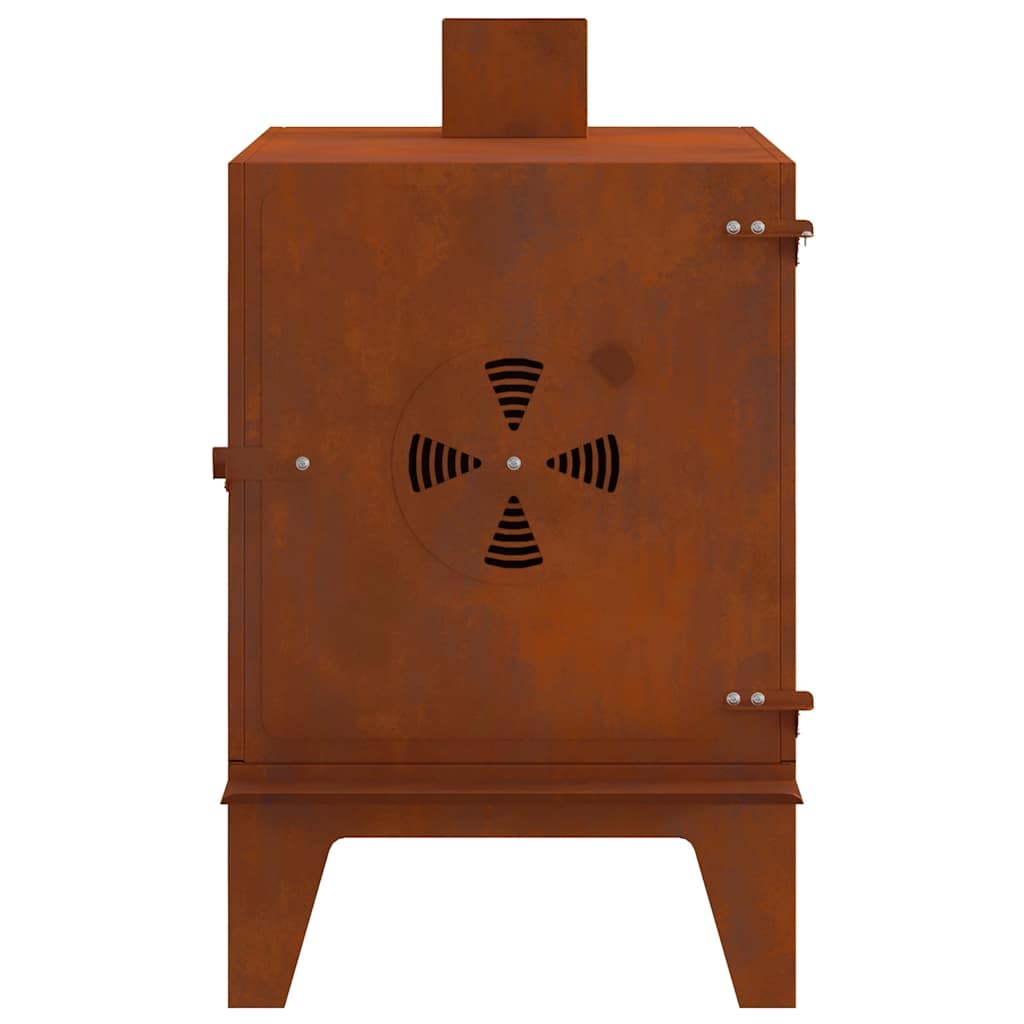 Štednjak za kampiranje 35x50x60 cm Corten čelik