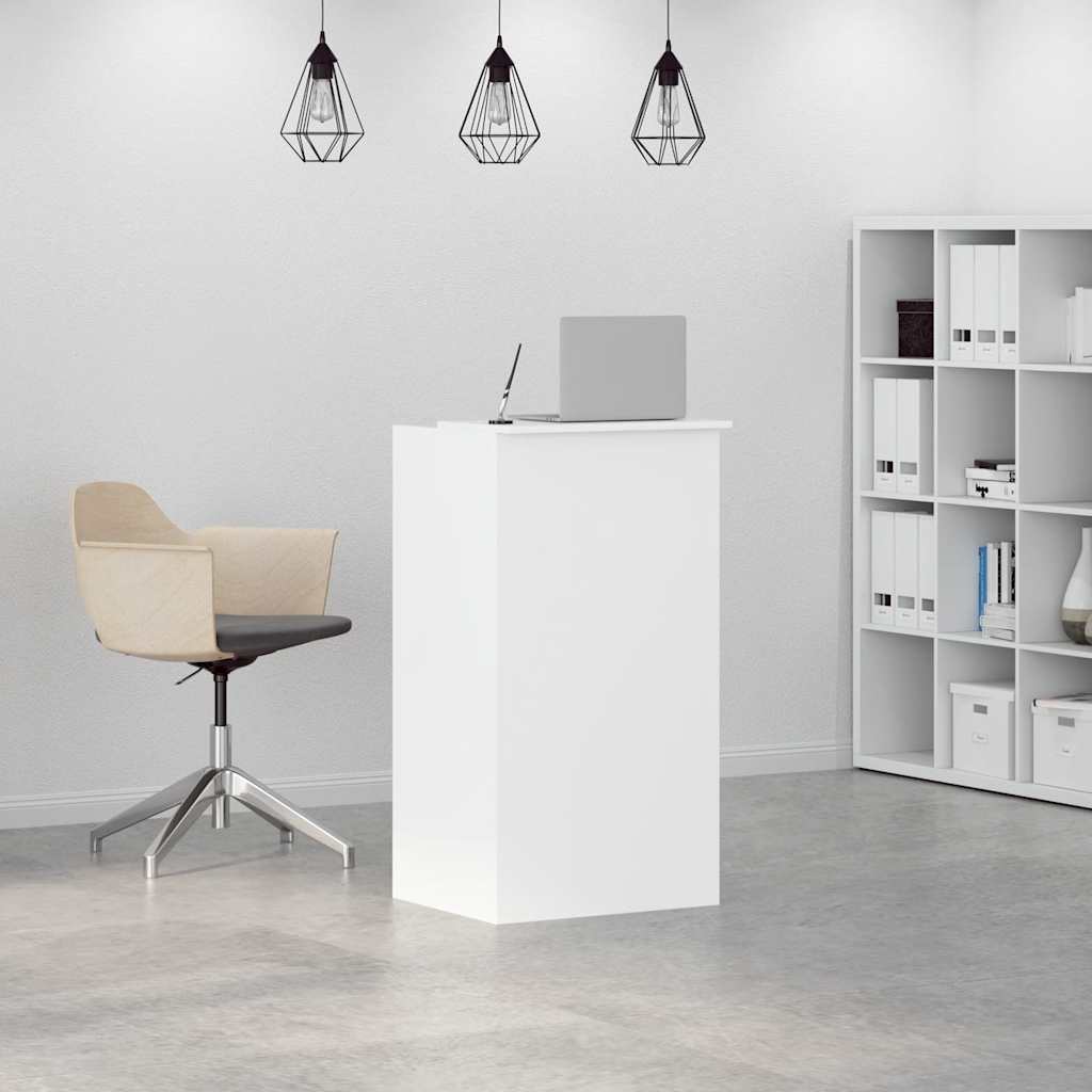 Recepcijski stol Bijeli 55x50x103,5 cm Inženirsko drvo