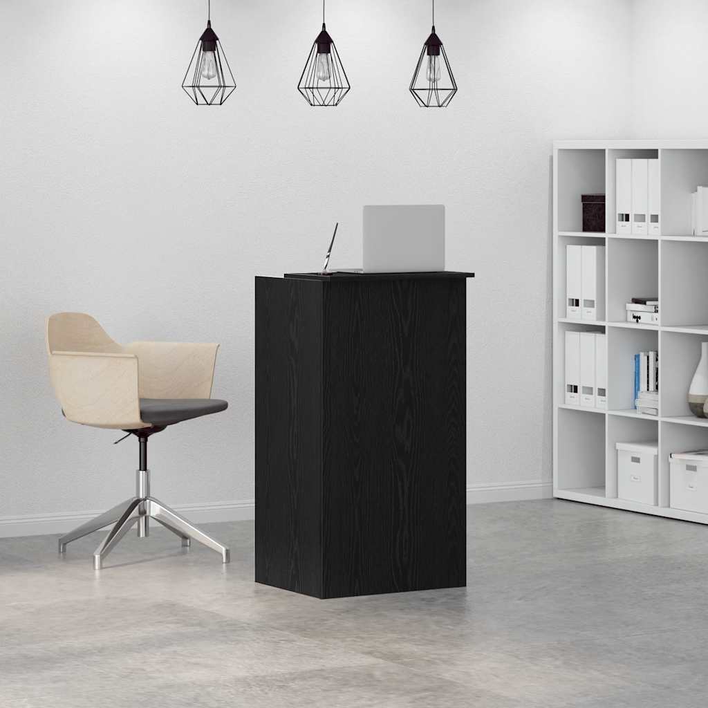 Recepcijski stol crni 55x50x103,5 cm izrađeno drvo