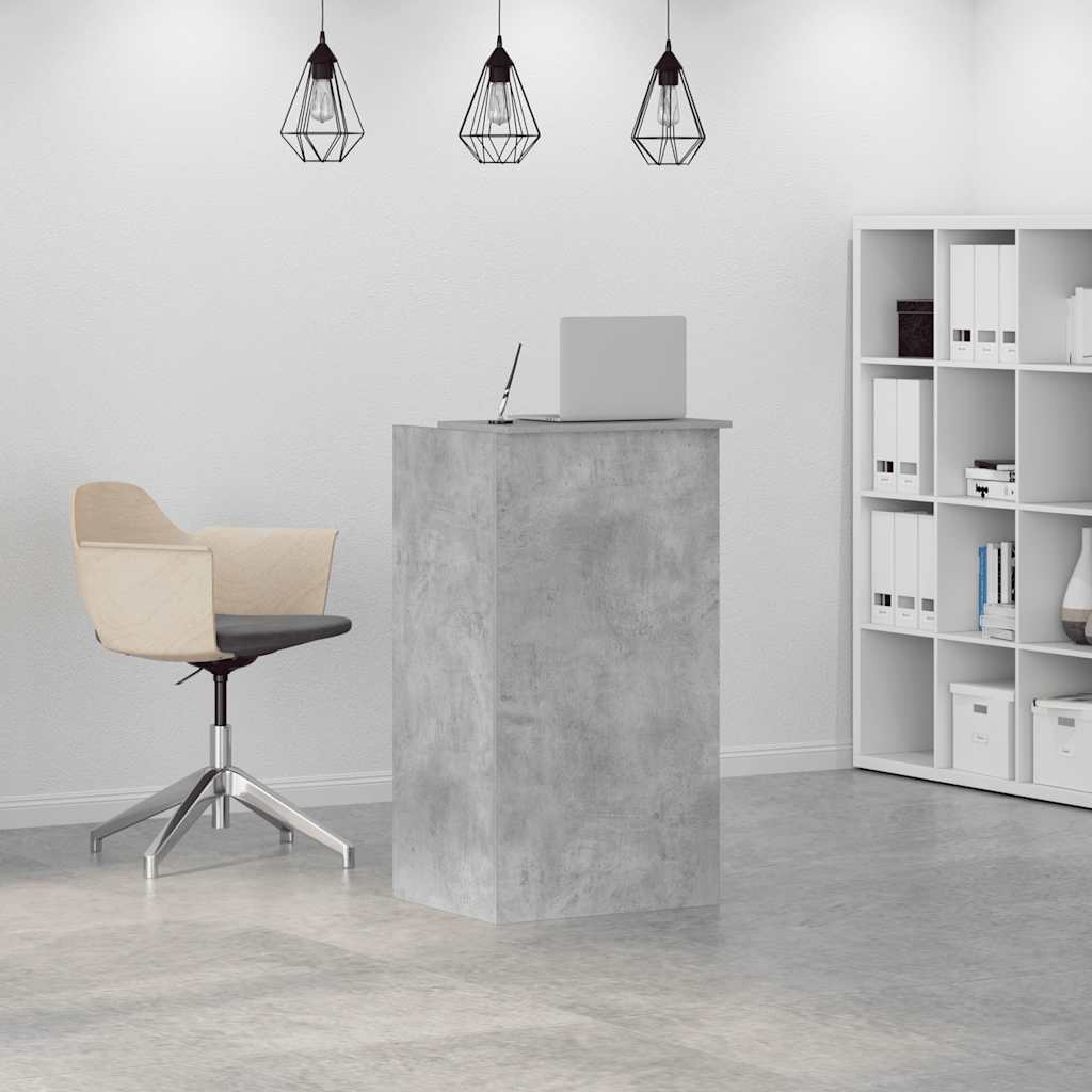 Recepcijski stol beton sivi 55x50x103,5 cm konstruirano drvo
