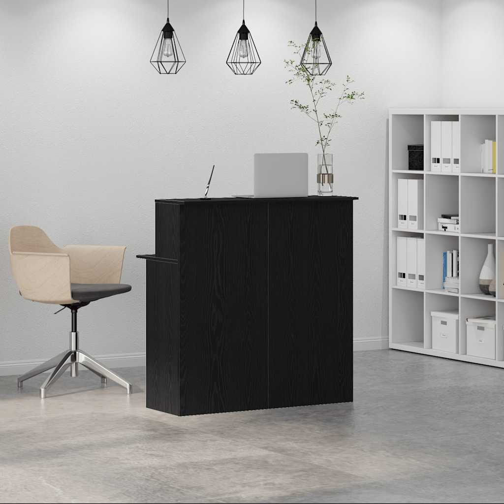 Recepcijski stol crni 100x50x103,5 cm izrađeno drvo