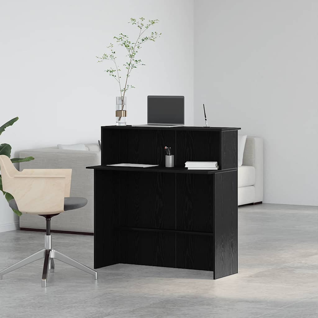 Recepcijski stol crni 100x50x103,5 cm izrađeno drvo