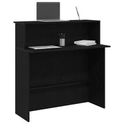 Recepcijski stol crni 100x50x103,5 cm izrađeno drvo