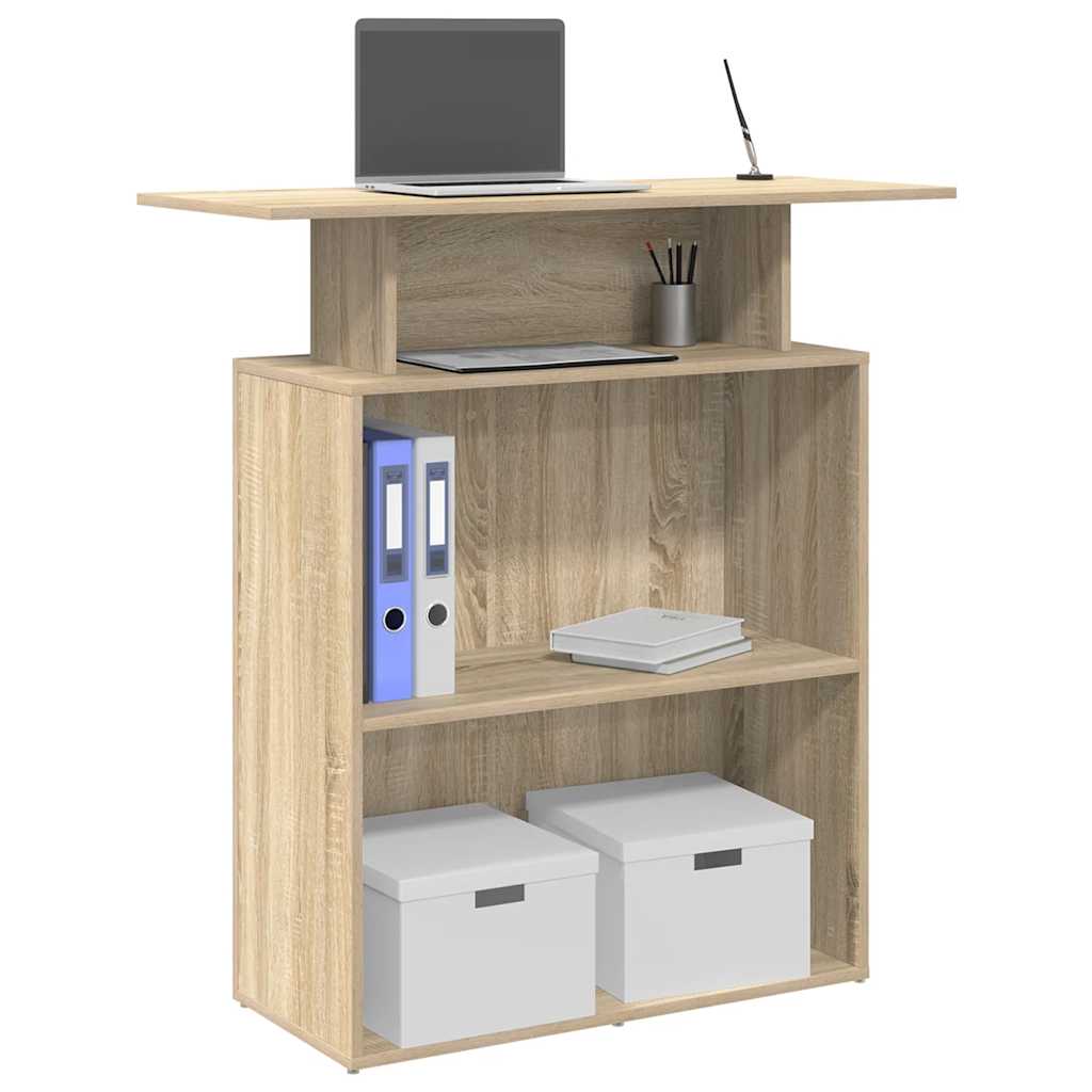 Recepcijski stol Sonoma hrast 100x40x104 cm Konstruirano drvo