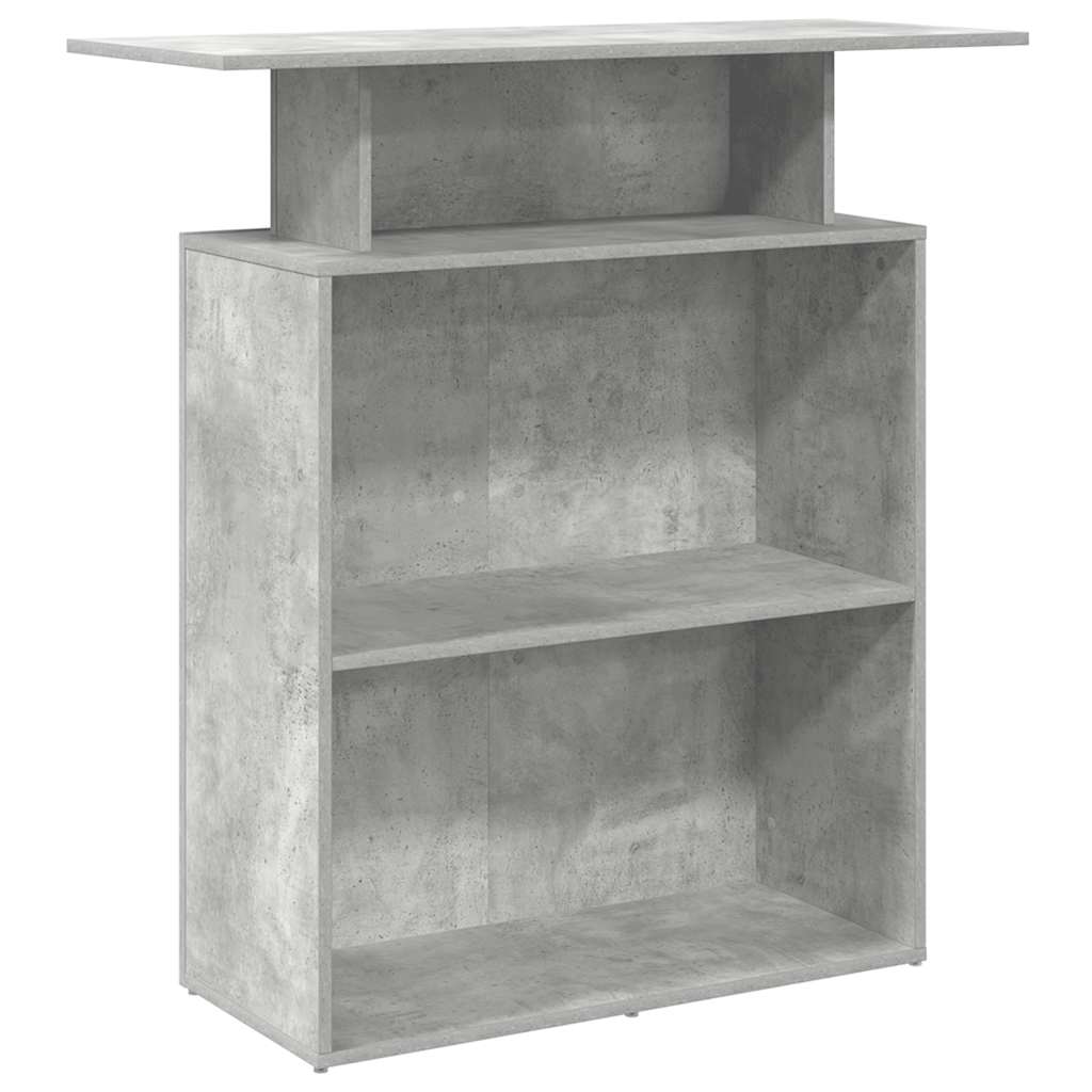 Recepcijski stol beton sivi 100x40x104 cm konstruirano drvo
