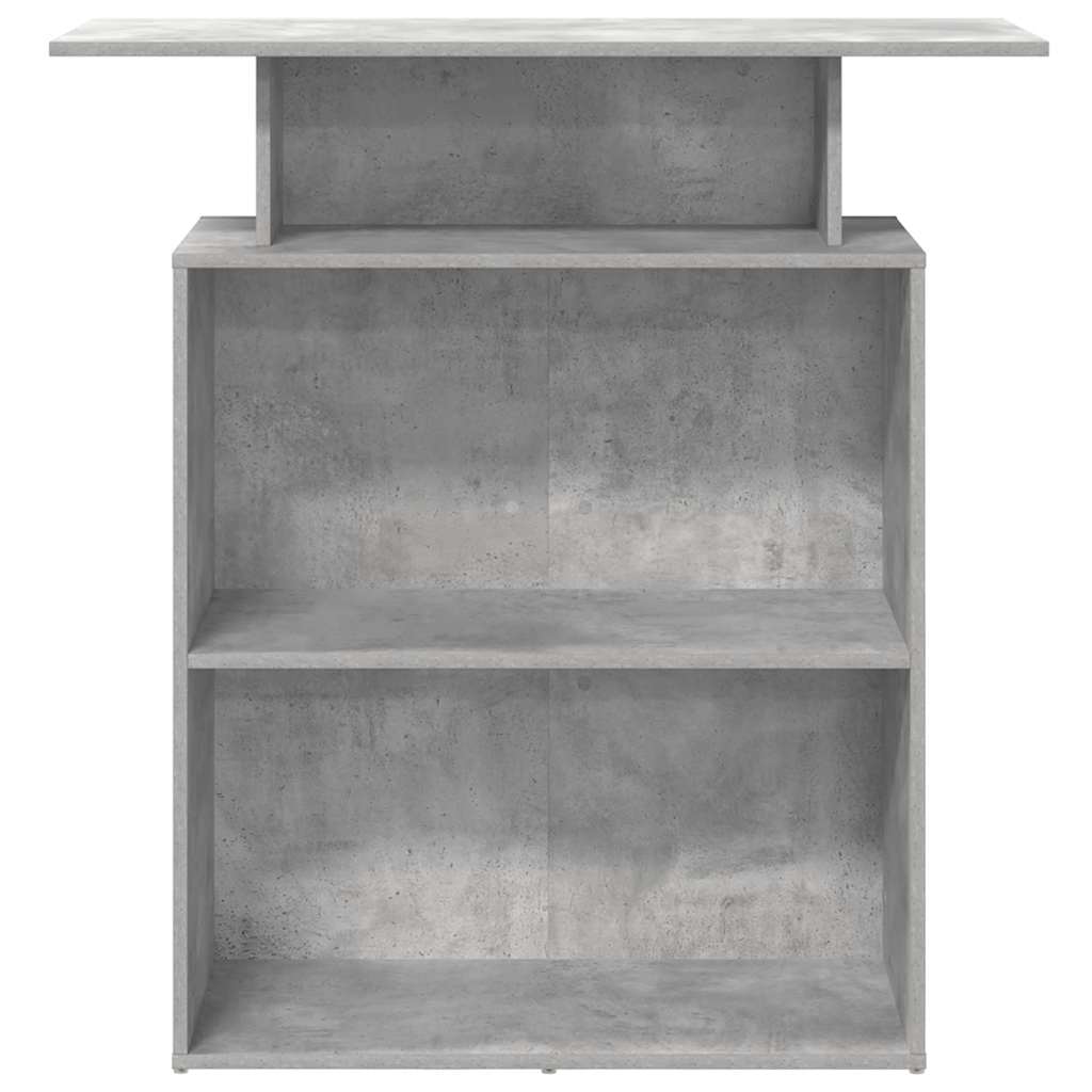 Recepcijski stol beton sivi 100x40x104 cm konstruirano drvo