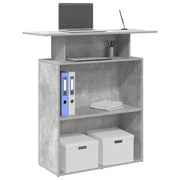 Recepcijski stol beton sivi 100x40x104 cm konstruirano drvo