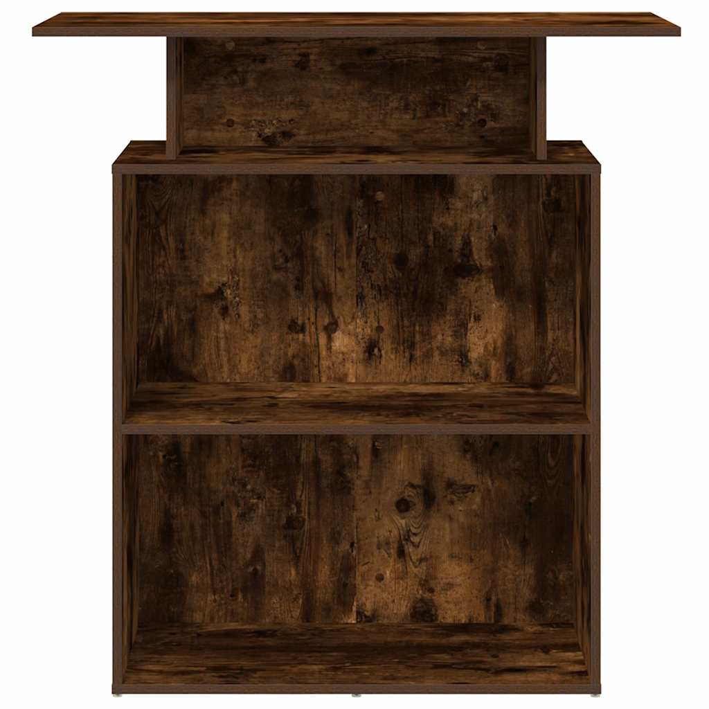 Recepcijski stol dimljeni hrast 100x40x104 cm konstruirano drvo