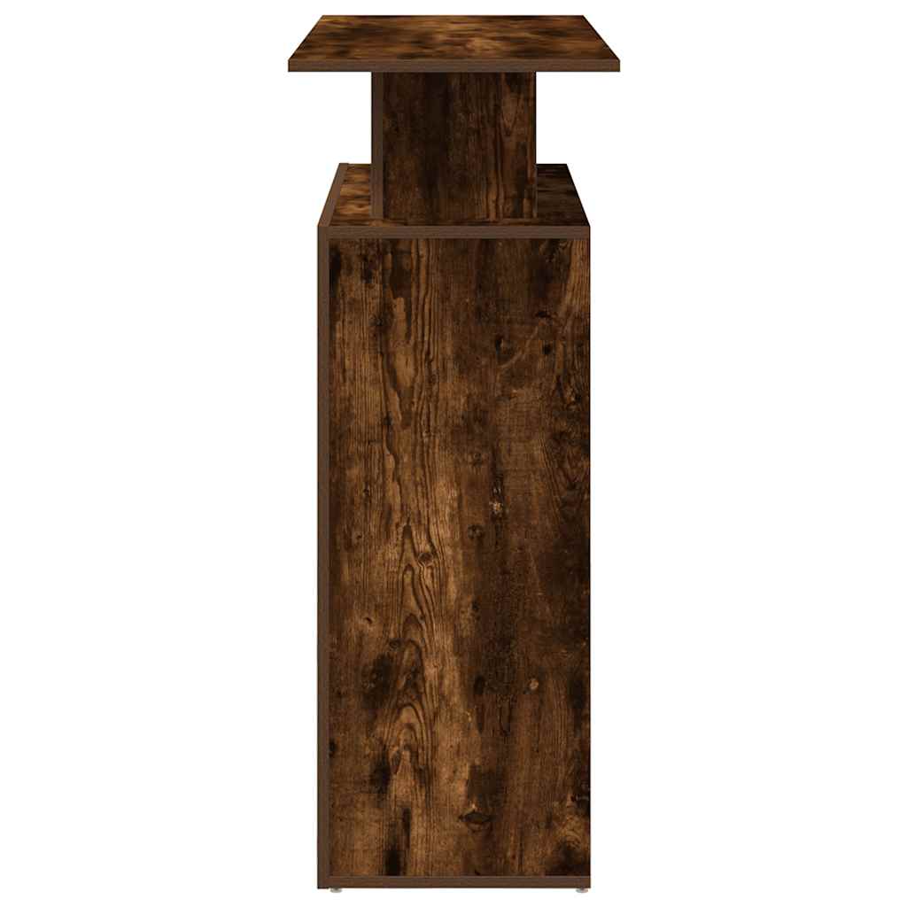 Recepcijski stol dimljeni hrast 100x40x104 cm konstruirano drvo