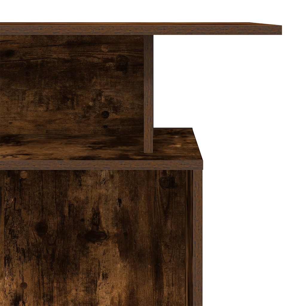 Recepcijski stol dimljeni hrast 100x40x104 cm konstruirano drvo