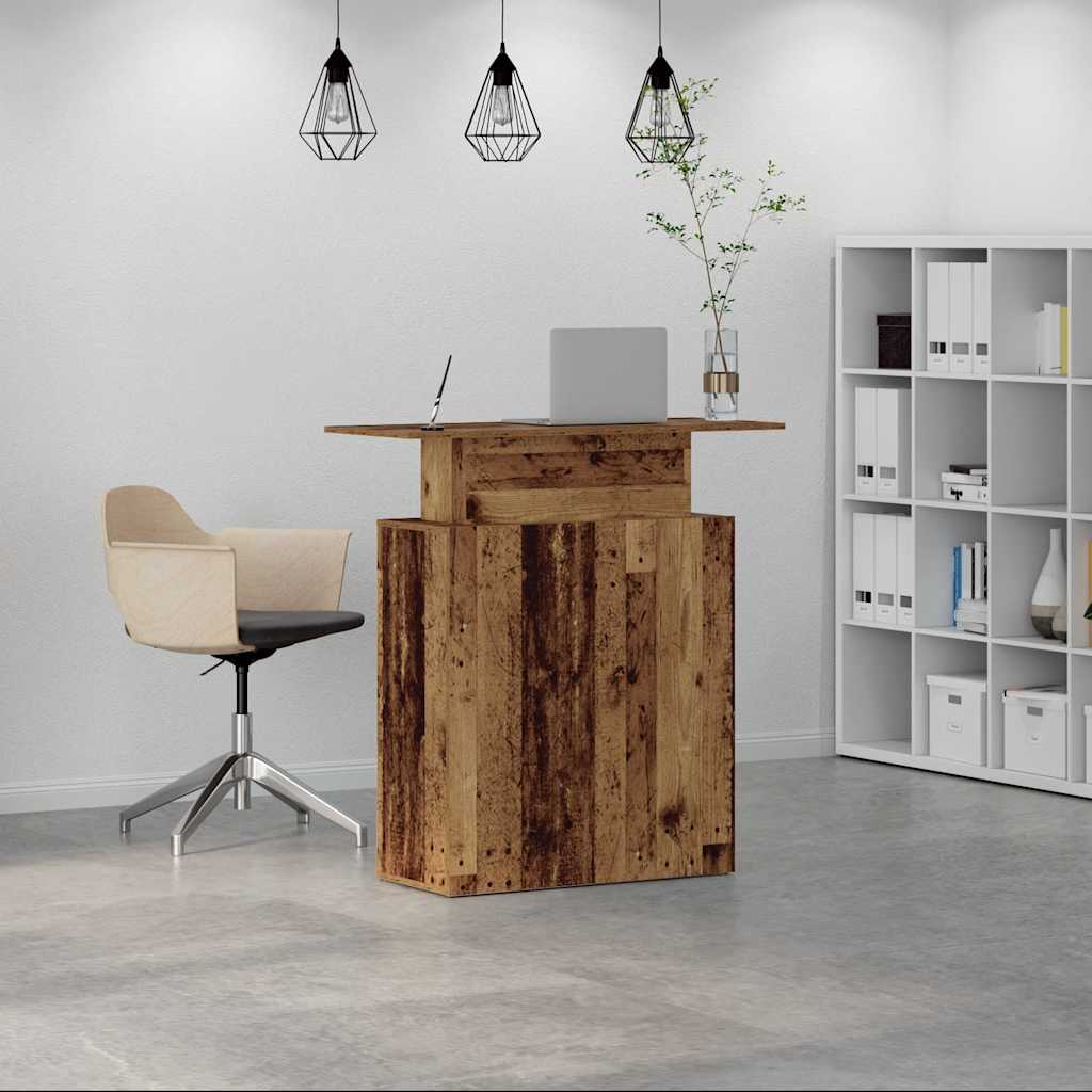 Recepcijski stol staro drvo 100x40x104 cm konstruirano drvo