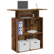 Recepcijski stol staro drvo 100x40x104 cm konstruirano drvo
