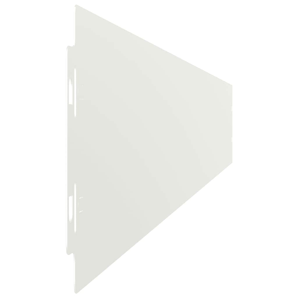 Rubovi za travnjak 50 kom Bijeli 10x103 cm Hladno valjani čelik