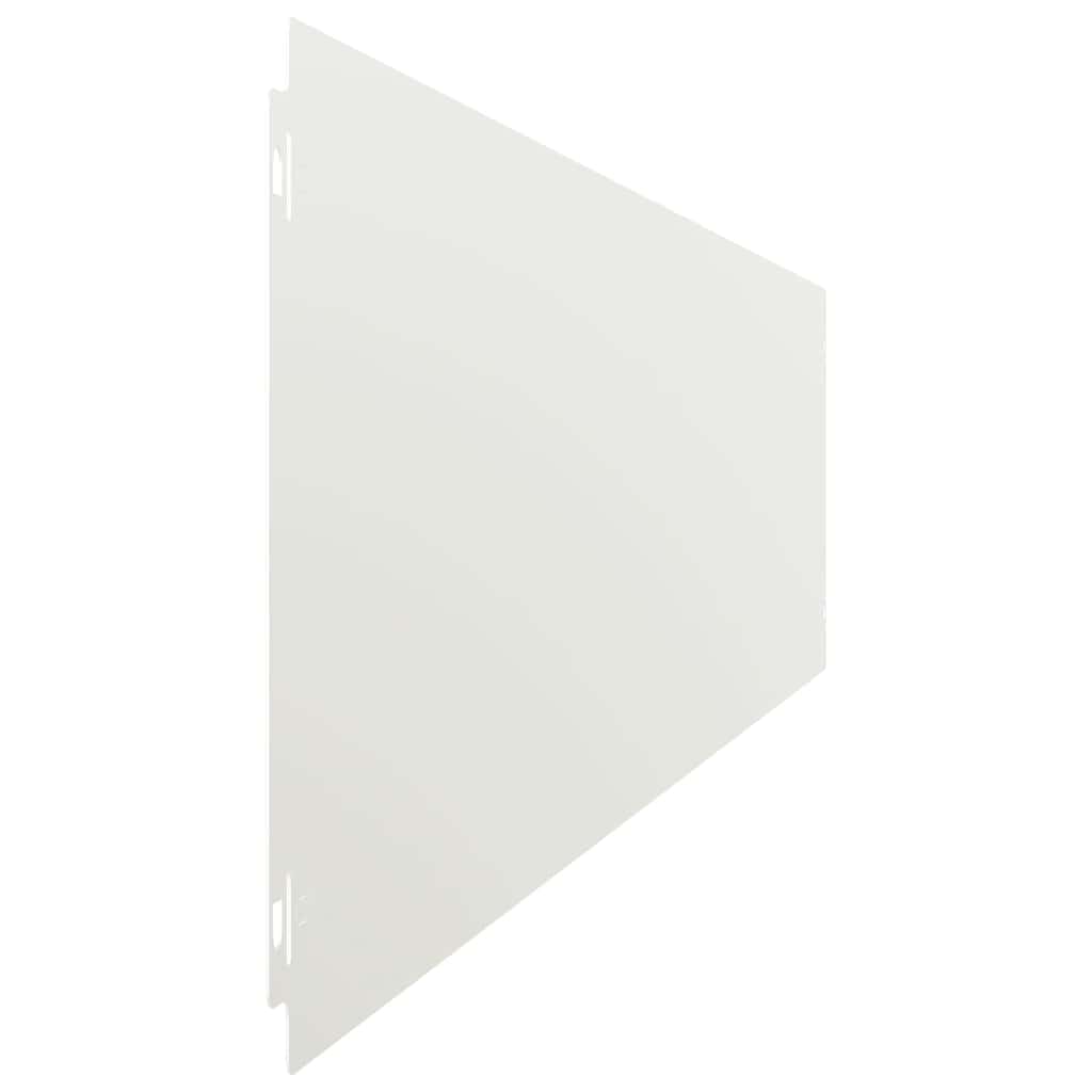 Rubovi za travnjak 10 kom Bijeli 20x103 cm Hladno valjani čelik