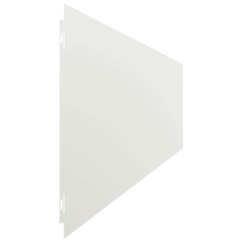 Rubovi za travnjak 30 kom Bijeli 20x103 cm Hladno valjani čelik