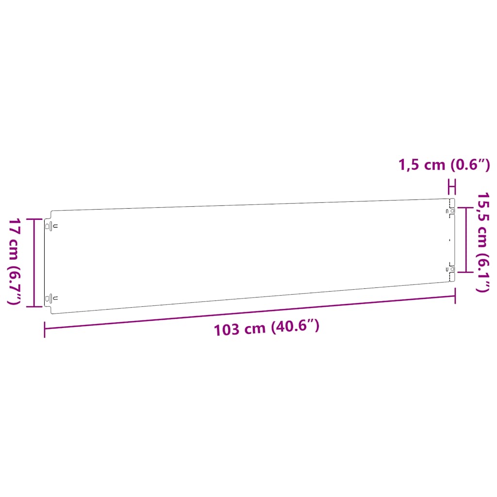 Rubovi za travnjak 30 kom Bijeli 20x103 cm Hladno valjani čelik