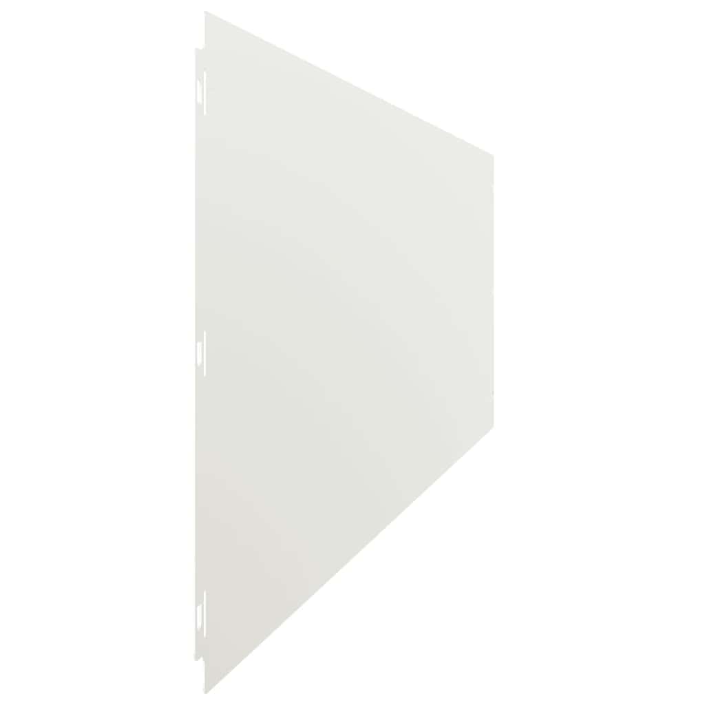 Rubovi za travnjak 10 kom Bijeli 25x103 cm Hladno valjani čelik