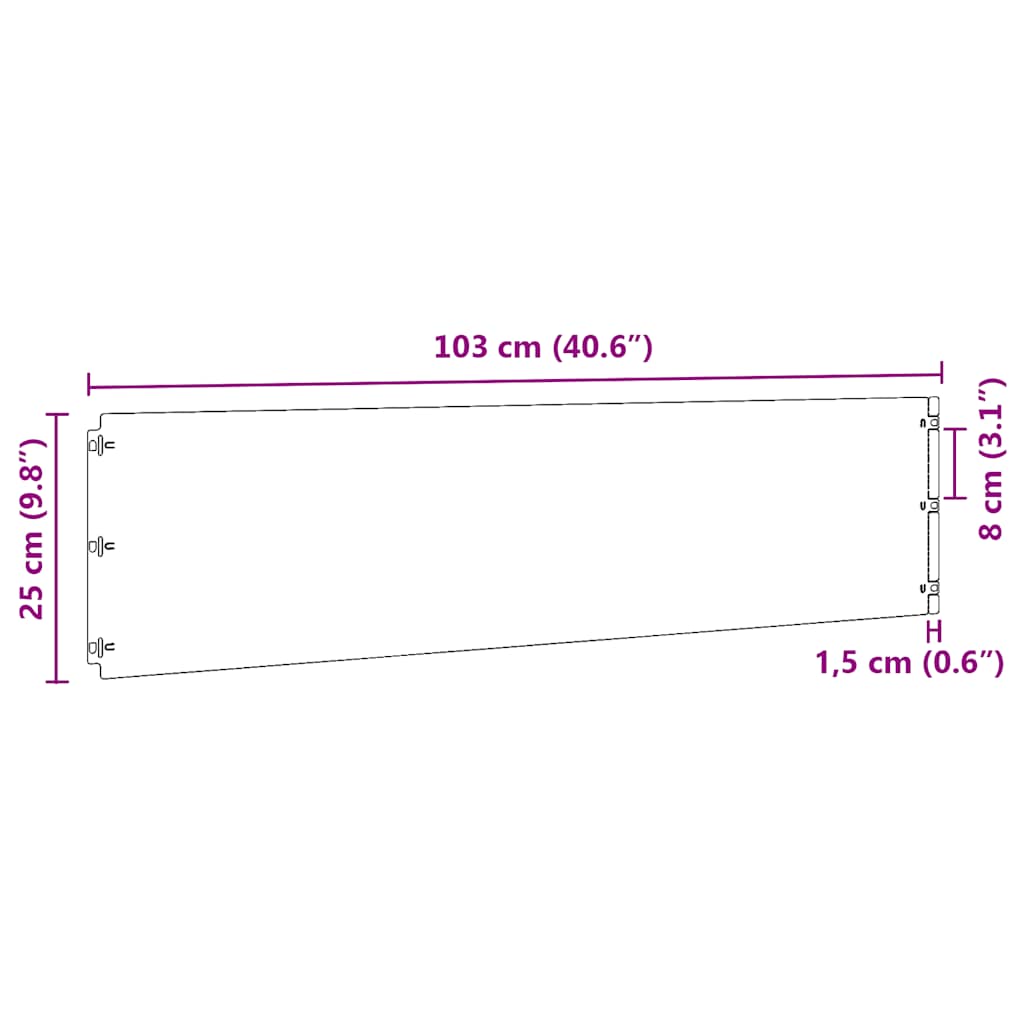 Rubovi za travnjak 10 kom Maslinasto zeleni 25x103 cm
