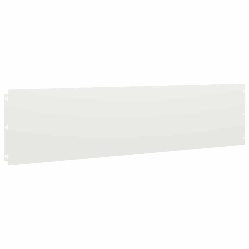 Rubovi za travnjak 20 kom Bijeli 25x103 cm Hladno valjani čelik