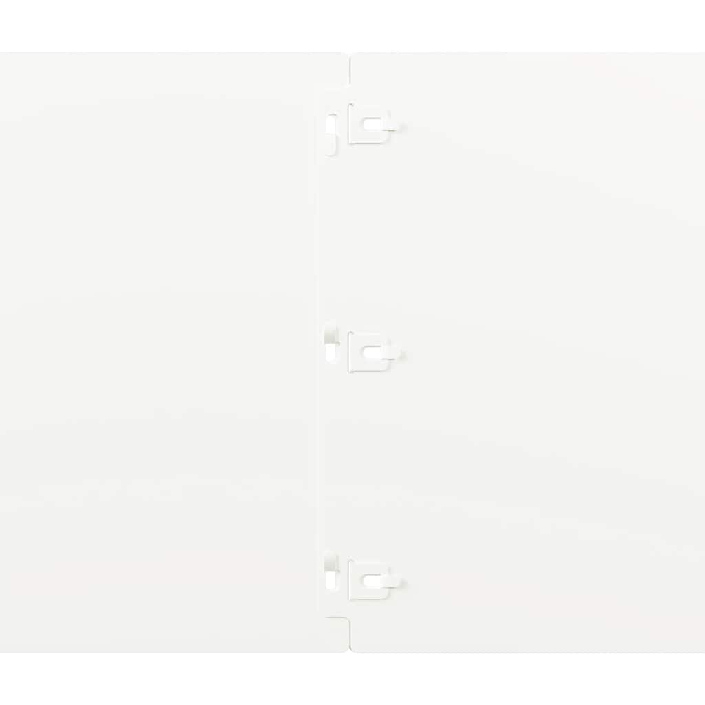 Rubovi za travnjak 20 kom Bijeli 25x103 cm Hladno valjani čelik
