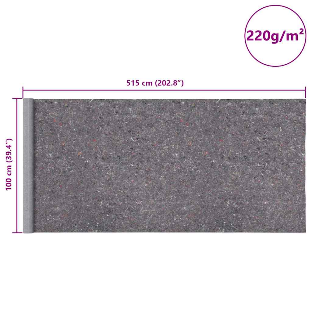 Neklizajuće flis za slikanje 2 kom 5 m 220 g/m² sive