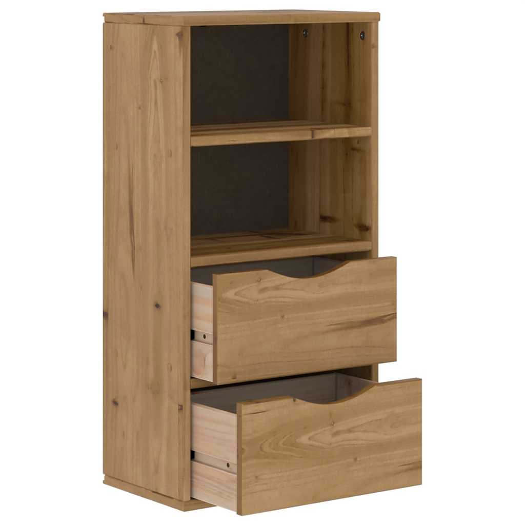 Bočni ormarić s ladicama ODDA 40x24x79 cm puno drvo bor