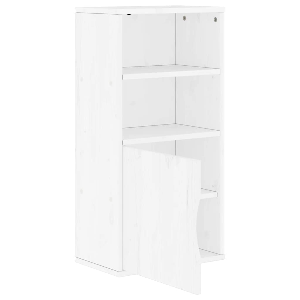 Bočni ormarić ODDA bijeli 40x24x79 cm puno drvo bor