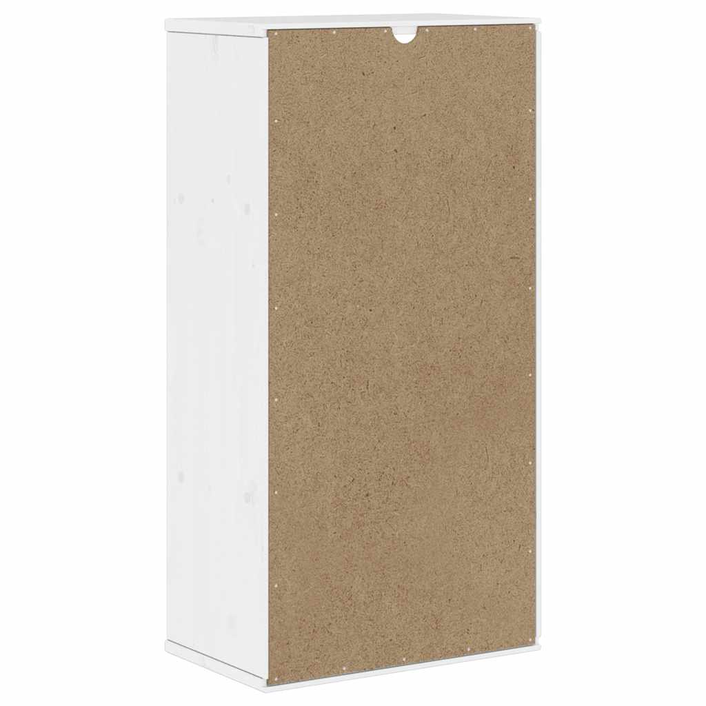 Bočni ormarić ODDA bijeli 40x24x79 cm puno drvo bor