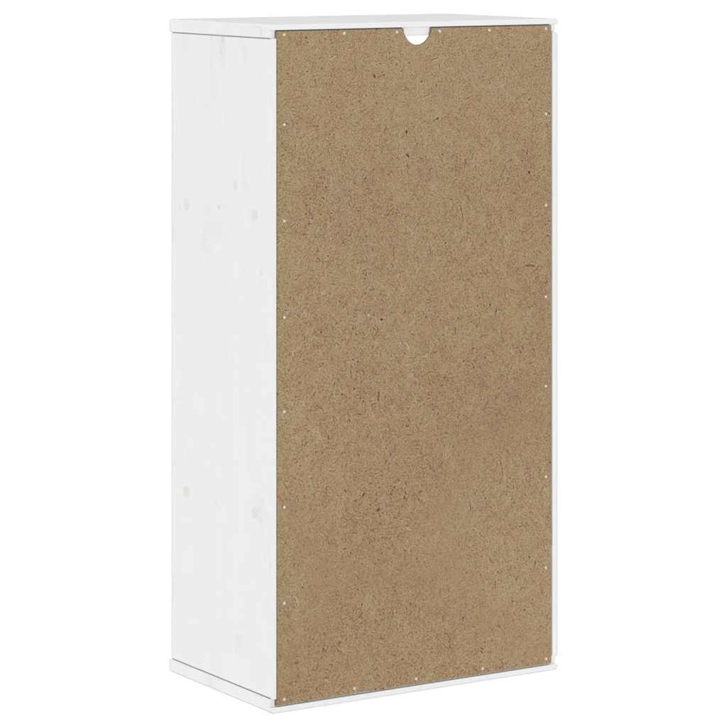 Bočni ormarić ODDA bijeli 40x24x79 cm puno drvo bor