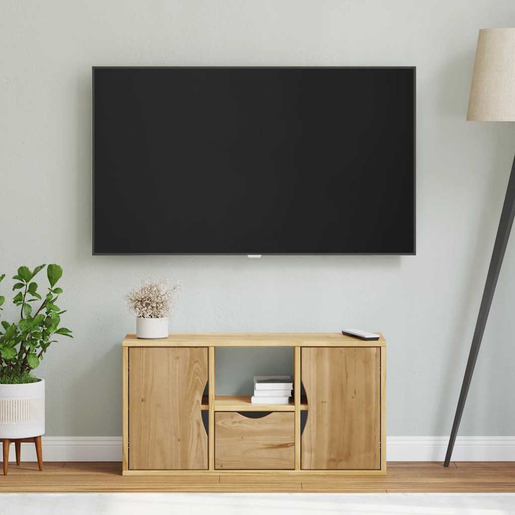 TV ormarić s ladicom ODDA 79x24x40 cm puno drvo bor