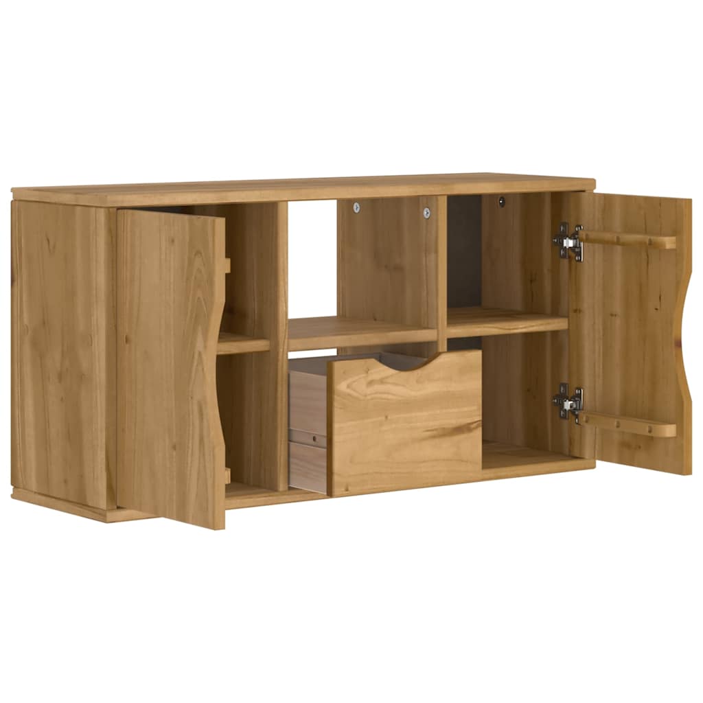 TV ormarić s ladicom ODDA 79x24x40 cm puno drvo bor