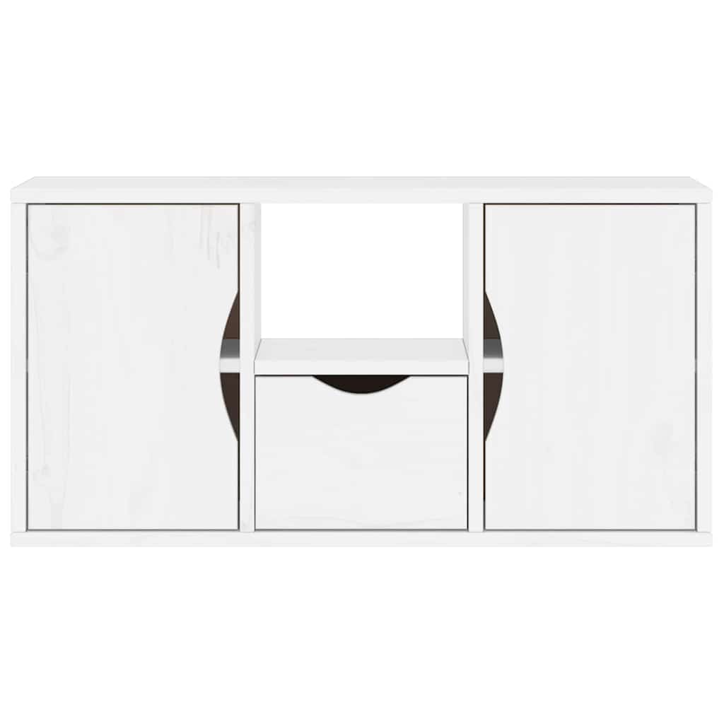 TV ormarić s ladicom ODDA bijeli 79x24x40 cm puno drvo bor