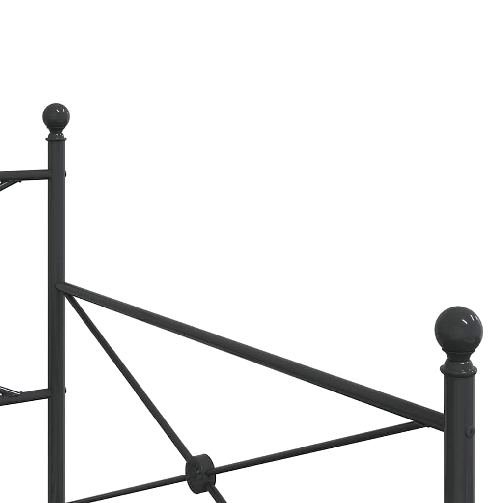 Dnevni krevet bez madraca crni 100x190 cm čelik