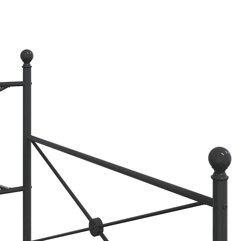Dnevni krevet bez madraca crni 107x203 cm čelik