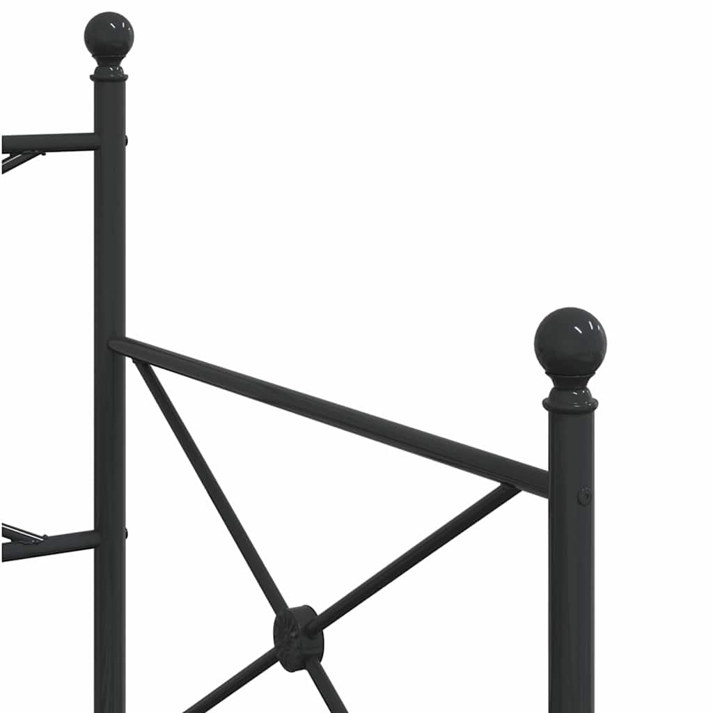 Krevet na rasklapanje bez madraca crni 90x200 cm čelik
