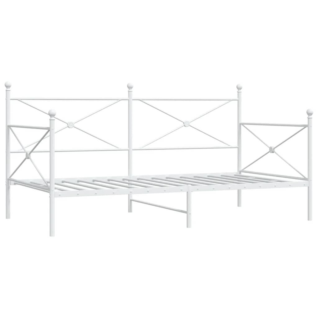 Dnevni krevet bez madraca bijeli 100x200 cm čelik