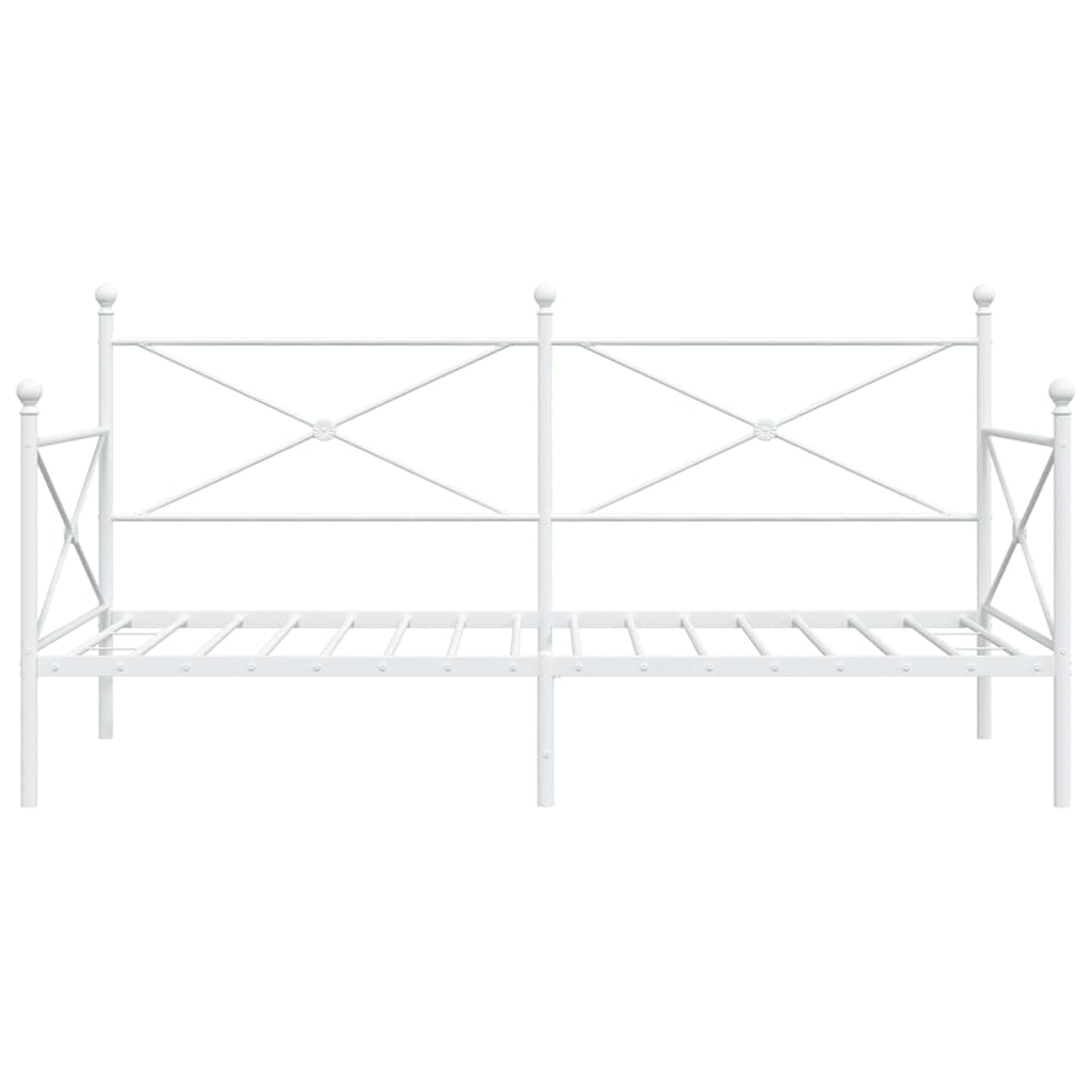 Dnevni krevet bez madraca bijeli 100x200 cm čelik