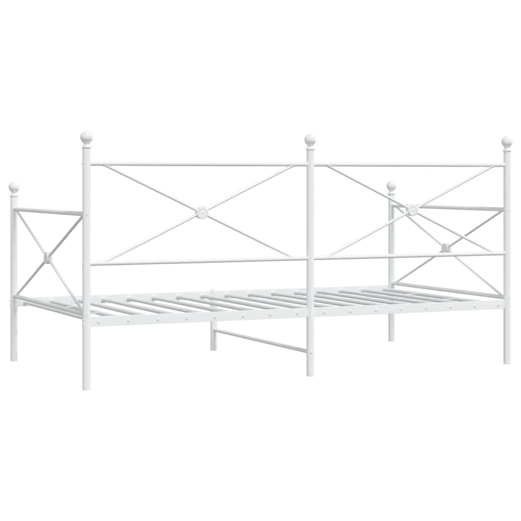 Dnevni krevet bez madraca bijeli 100x200 cm čelik