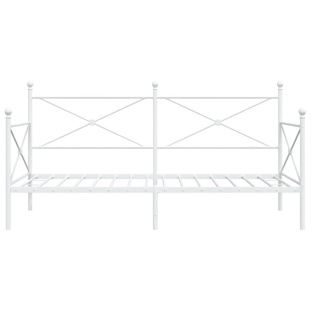 Dnevni krevet bez madraca bijeli 107x203 cm čelik