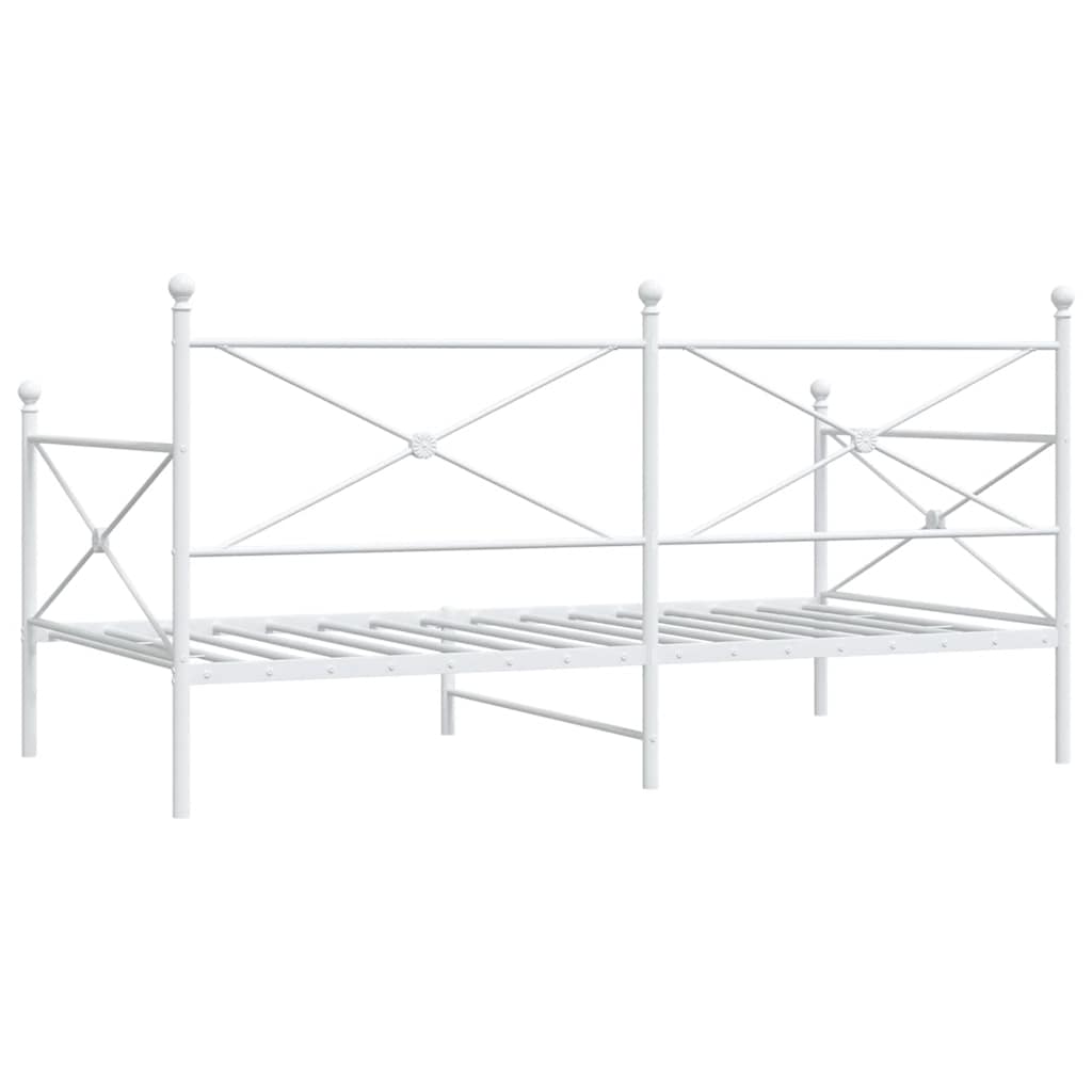 Dnevni krevet bez madraca bijeli 107x203 cm čelik