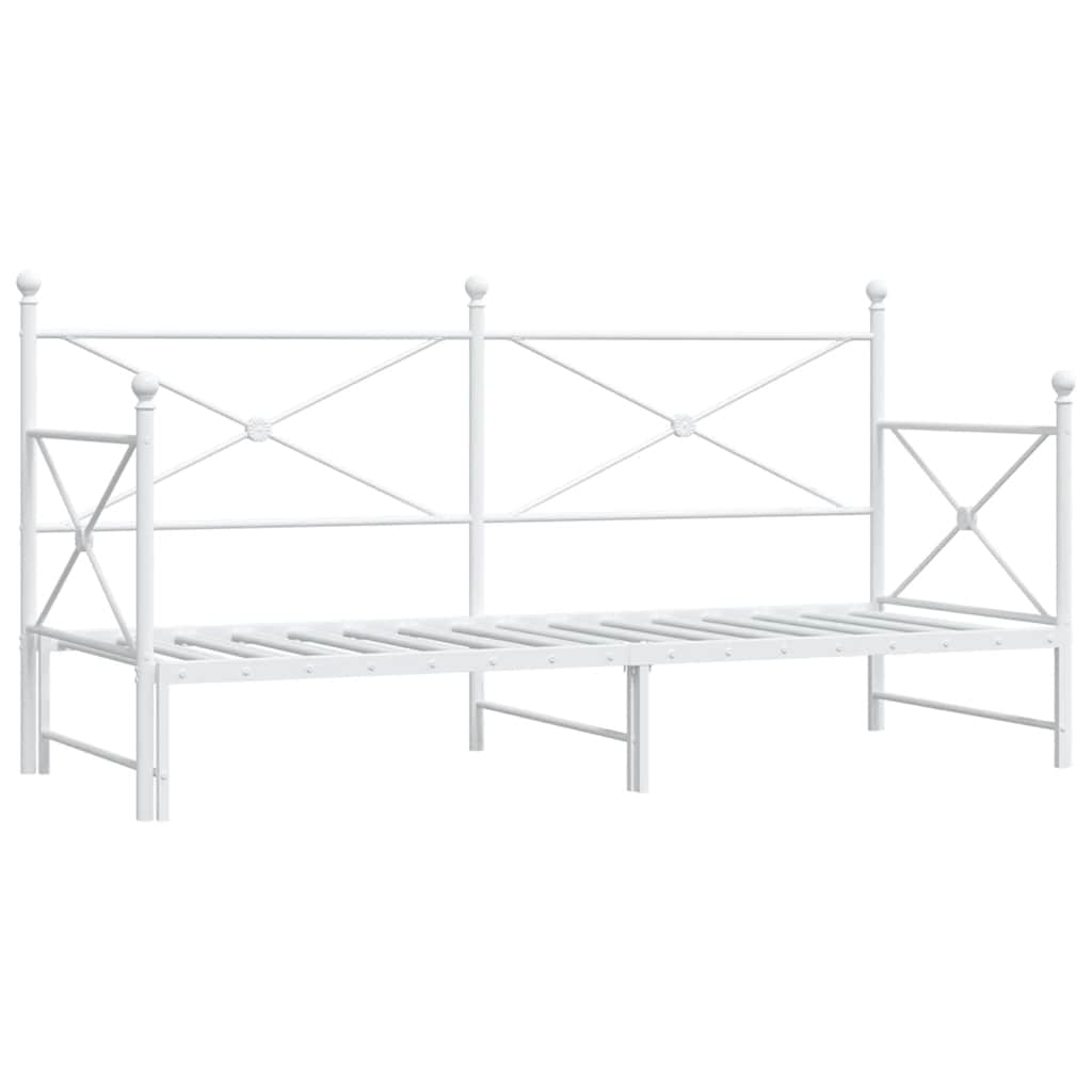 Krevet na rasklapanje bez madraca bijeli 90x200 cm čelik