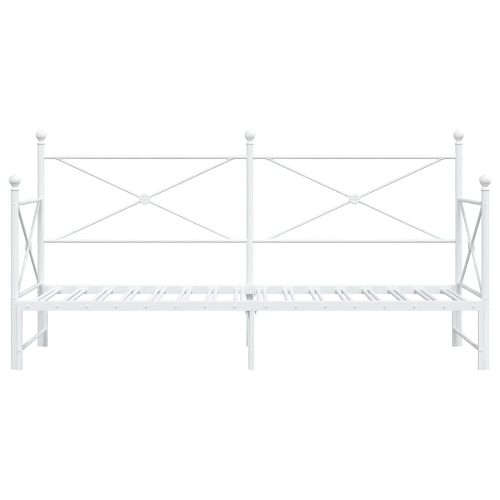 Krevet na rasklapanje bez madraca bijeli 90x200 cm čelik