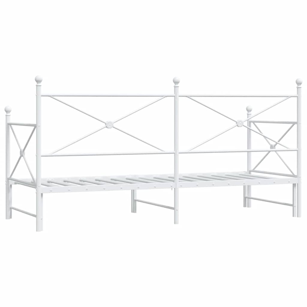 Krevet na rasklapanje bez madraca bijeli 90x200 cm čelik