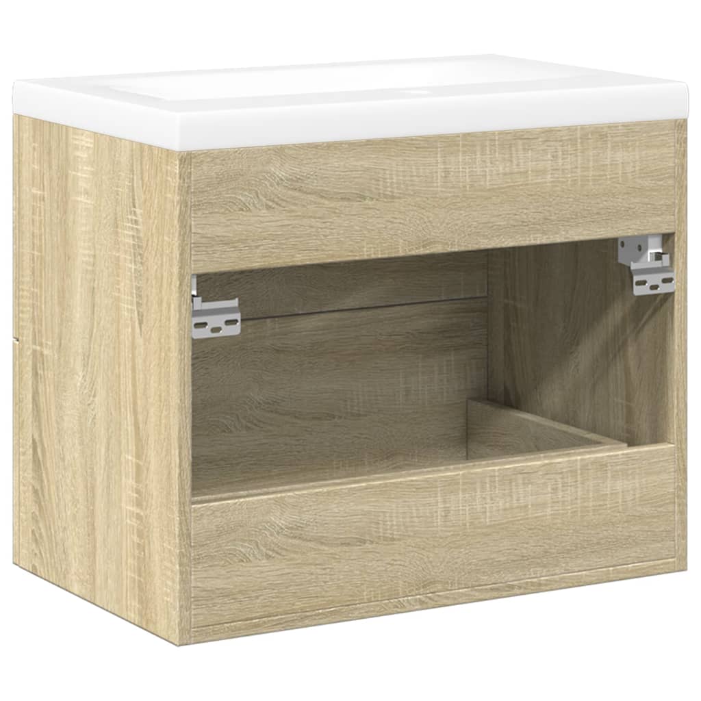 2-dijelni set kupaonskog namještaja boja hrasta sonome drveni Smeđa 60 x 38.5 x 48 cm