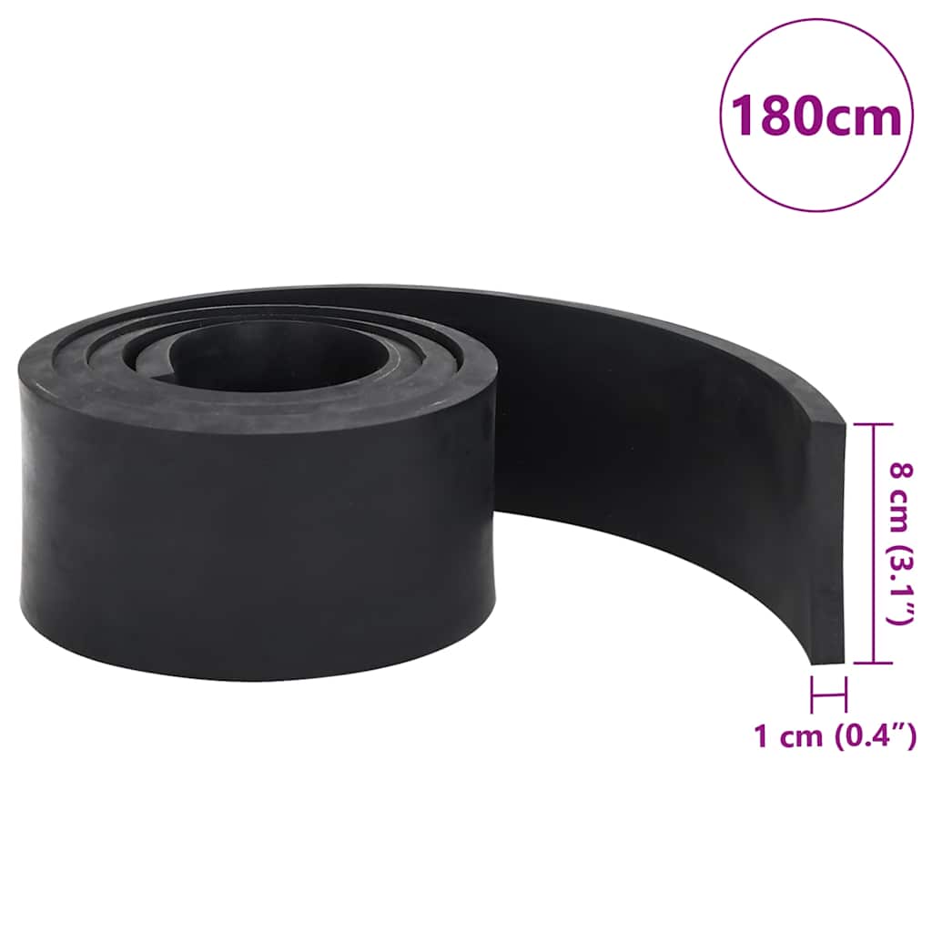 Gumeni rub za snježni plug crni 180x8x1 cm
