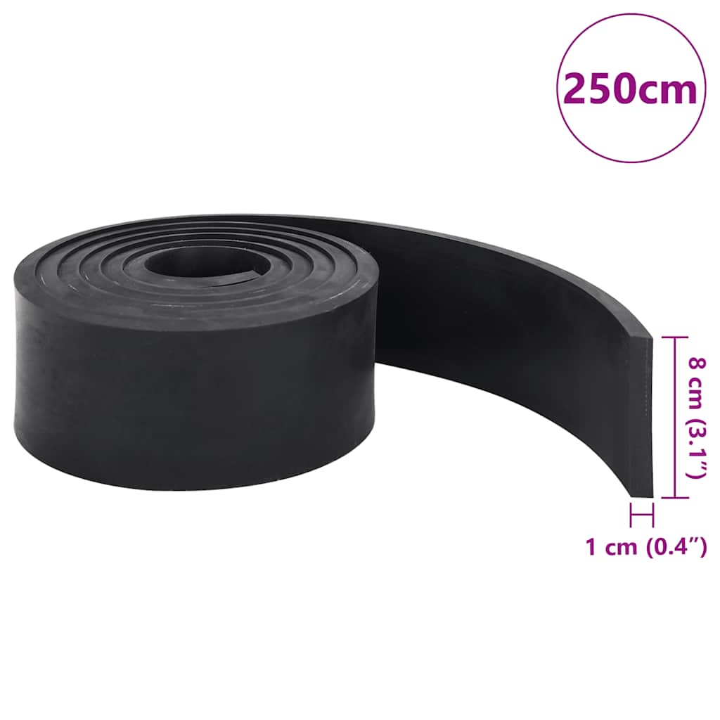 Gumeni rub za snježni plug crni 250x8x1 cm