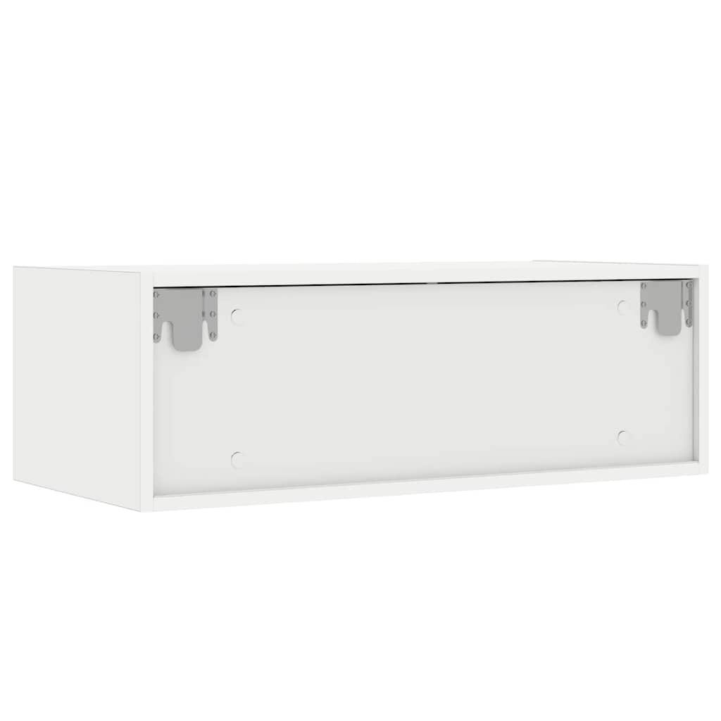 TV ormarić s LED svjetlima bijeli 75x35,5x25 cm