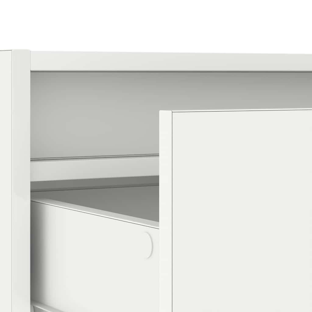 TV ormarić s LED svjetlima bijeli 75x35,5x25 cm