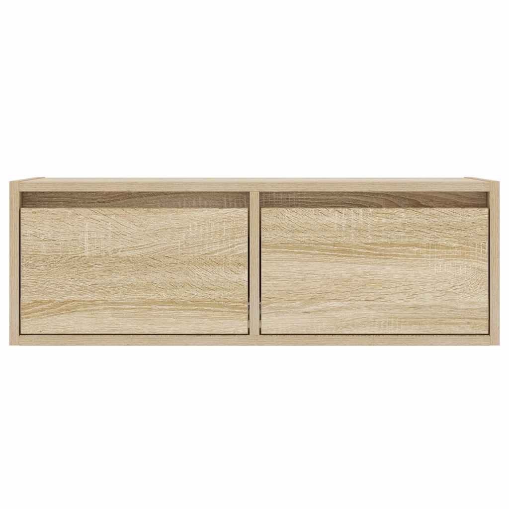 TV ormarić s LED svjetlima boja hrasta sonome 75x35,5x25 cm